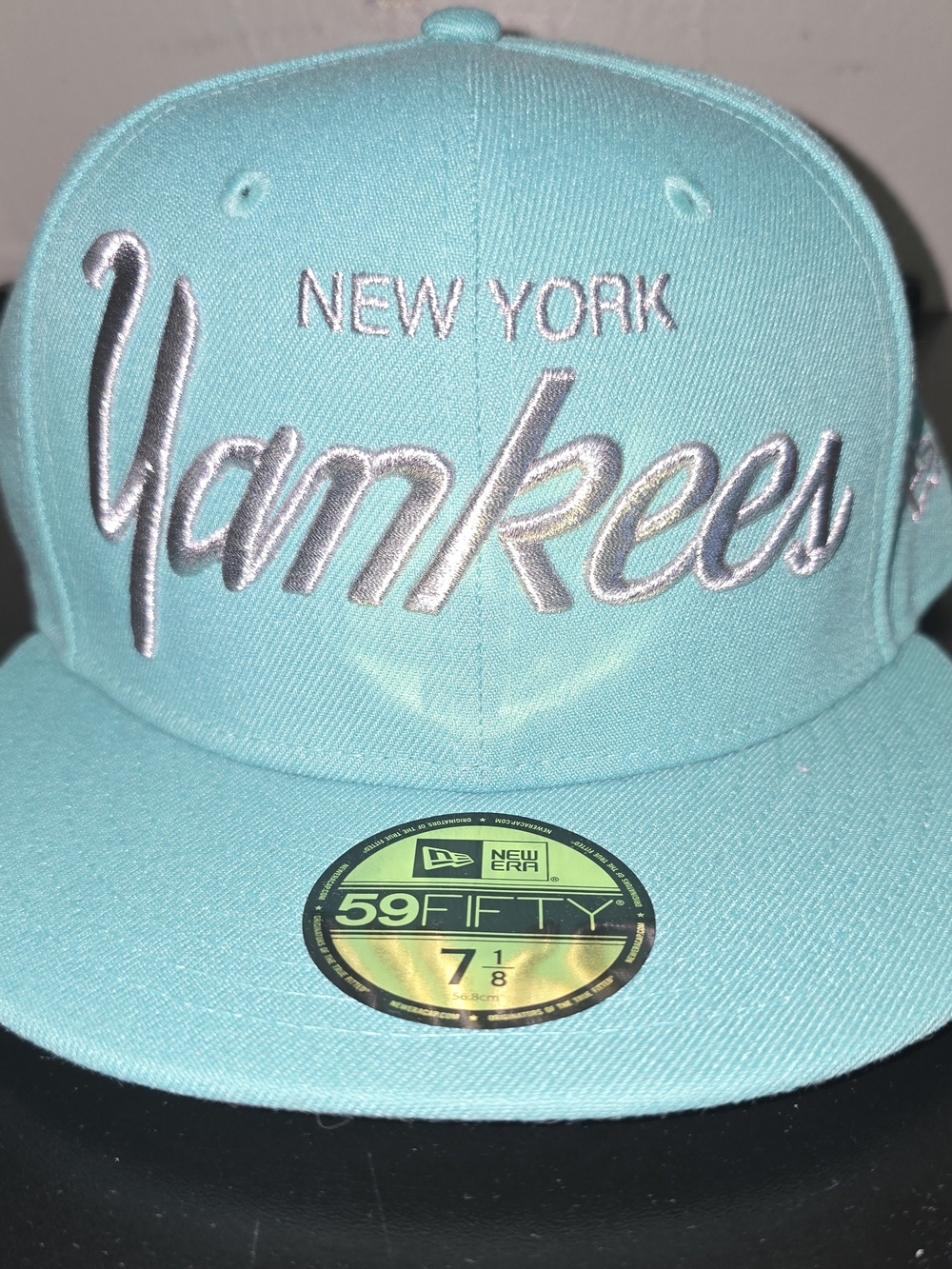 New York Yankees New Era 59FIFTY Teal Fitted Cap - Picture 1 of 5